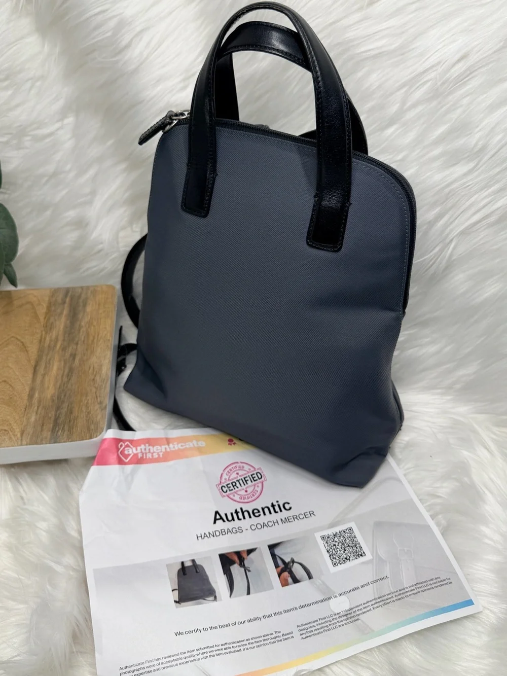 Vintage - Coach Mercer Grey Nylon Backpack